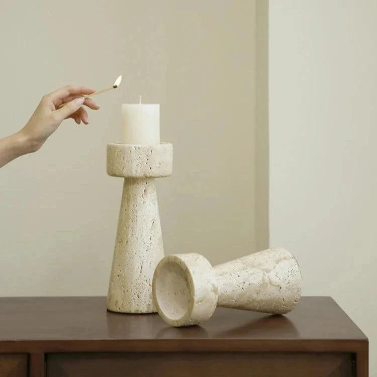 Minimalist Marble Candle Holder