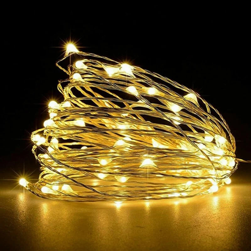 Fairy Lights Battery Operated Warm White, Copper Wire LED String Lights for Bedroom, 3 ft to 66 ft