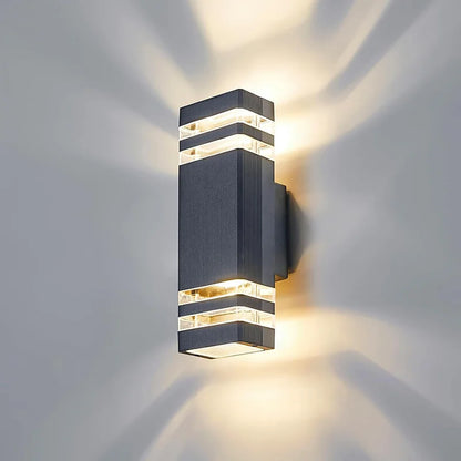 TowerGlow — Outdoor Ribbed LED Wall Sconce