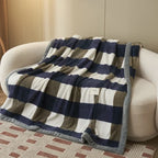 Chunky Chenille Knit Throw Blanket, Soft Handmade Knitted Blanket for Couch and Bed, Machine Washable