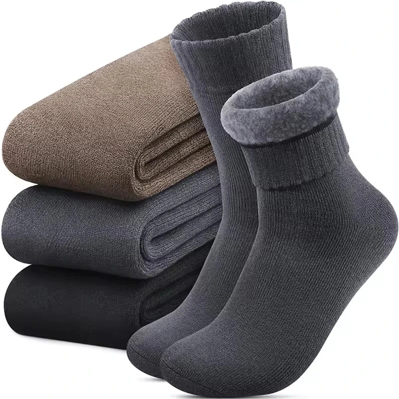 Fleece Lined Thermal Socks Thick Winter Crew Socks, Cozy Warm Socks for Women and Men, 1 or 3 Pairs