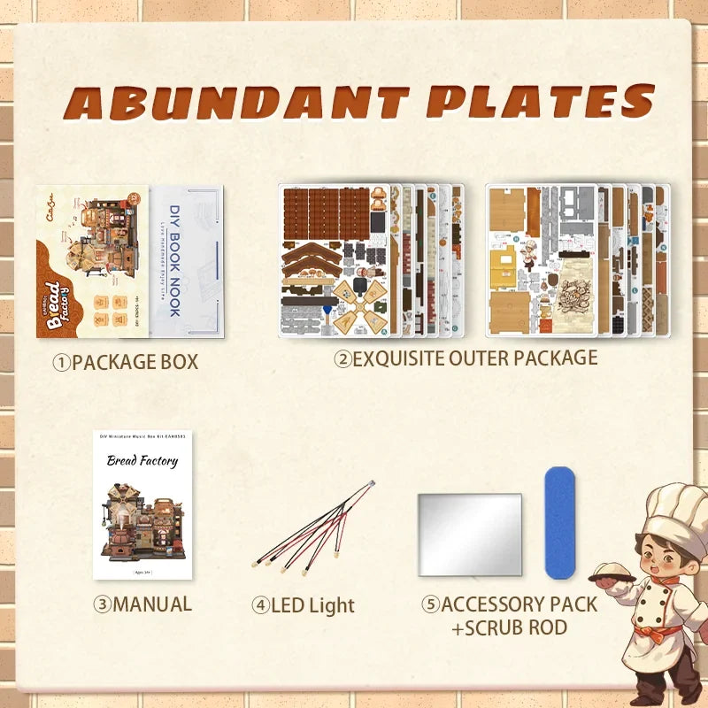 Mechanical Factory Music Box Wooden Puzzle