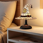 WitchHat Stained Glass Lamp — Mystical Tiffany-Style Decor
