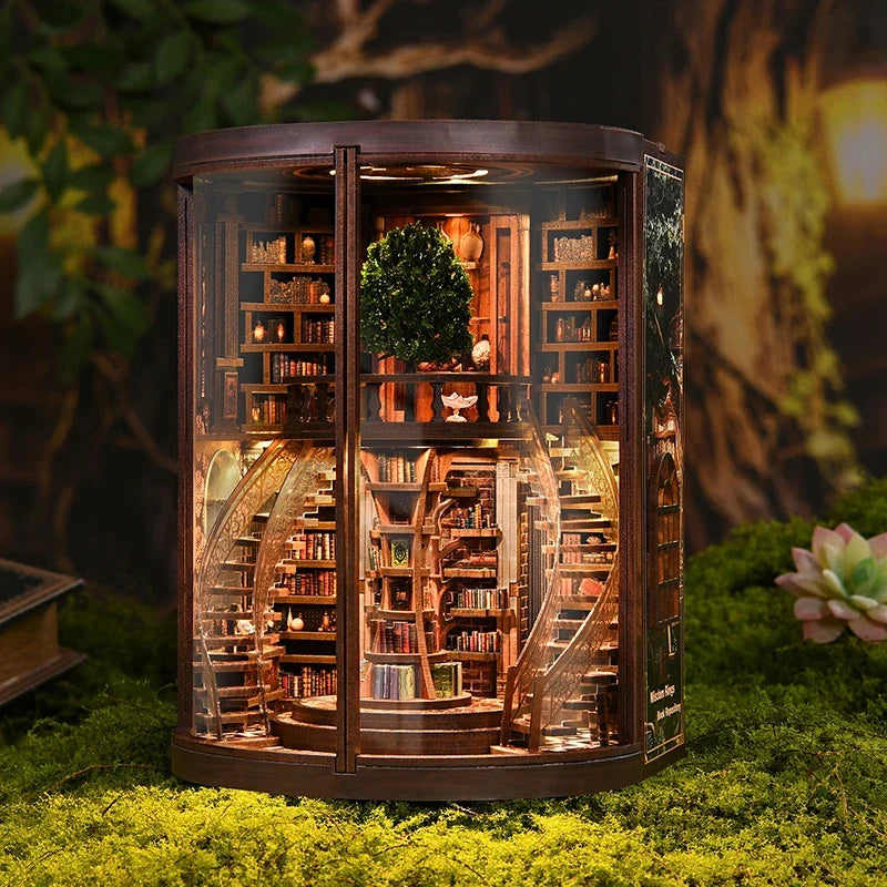 New Figurines Miniatures Wisdom Rings DIY Book Nook Kit