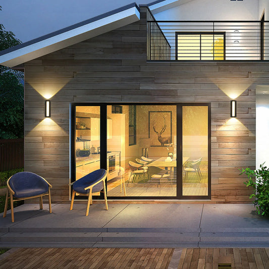 DuoGlow — Split Cylinder Outdoor LED Wall Sconce