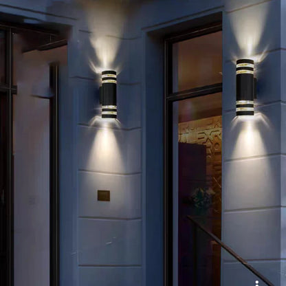 TowerGlow — Outdoor Ribbed LED Wall Sconce
