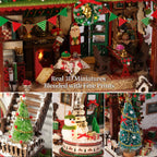Snowy Christmas Lodge DIY Miniature House Kit