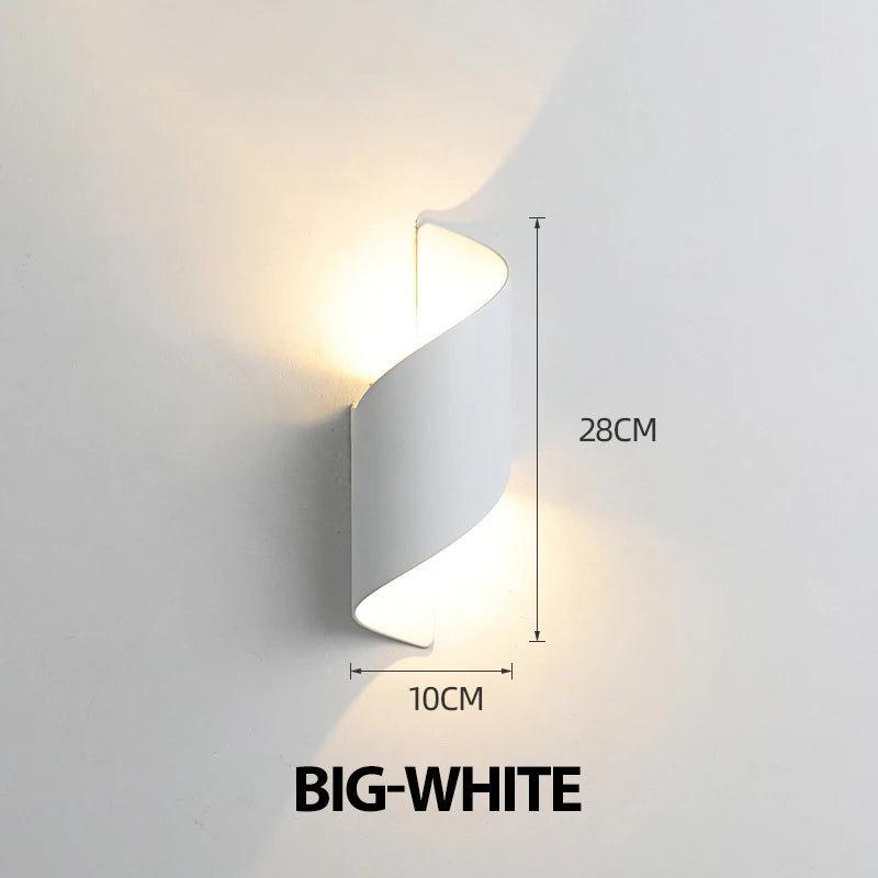 TwistGlow — Spiral Outdoor LED Wall Sconce
