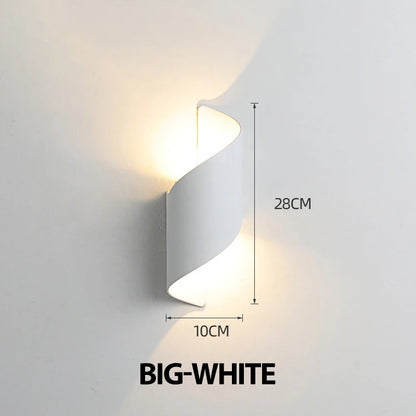 TwistGlow — Spiral Outdoor LED Wall Sconce