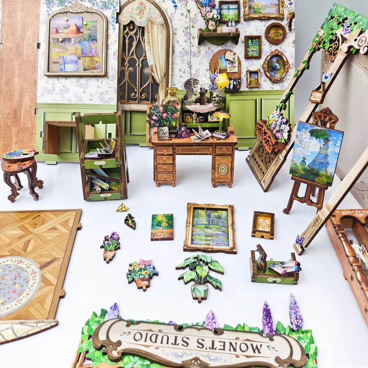 Monets Studio Shelf DIY Book Nook Kit