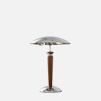 Polaris Wood & Chrome Desk Lamp