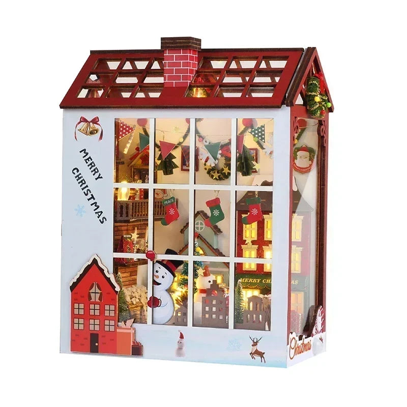 Christmas Window House DIY Book Nook Kit