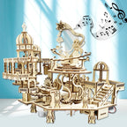Mystery Island Music Box 3D Wooden Puzzle Kit with Light