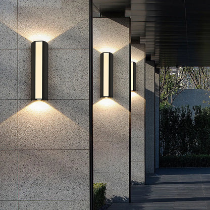 DuoGlow — Split Cylinder Outdoor LED Wall Sconce