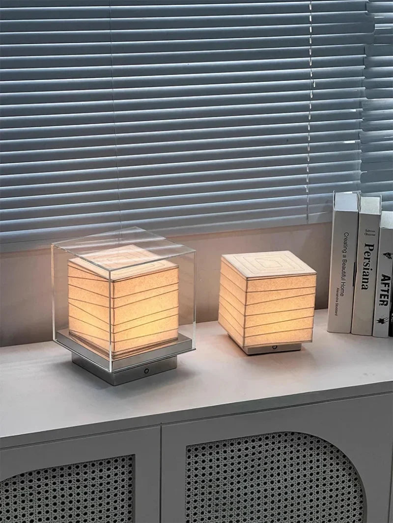Shoji Cube Table Lamp