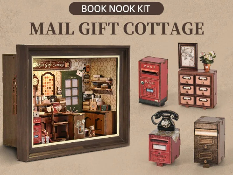 Mail Gift Cottage DIY Book Nook Kit