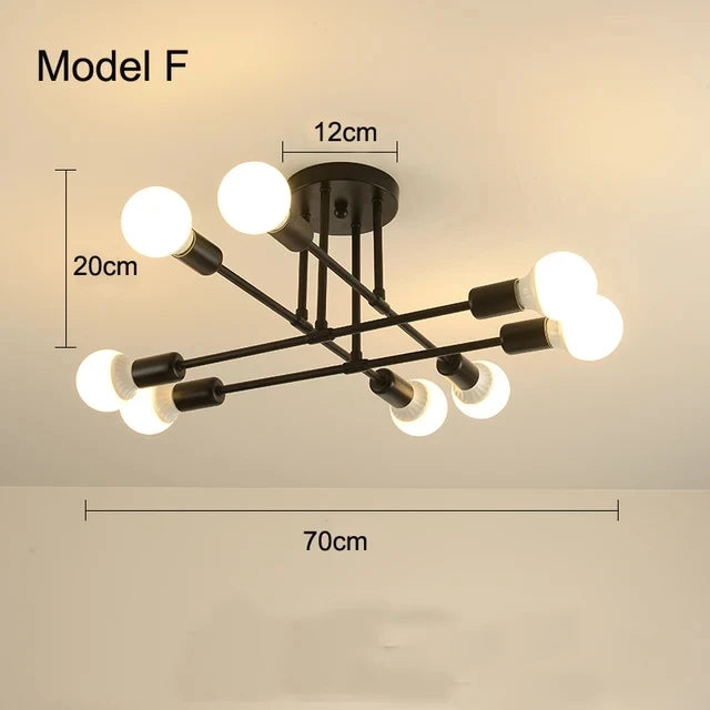 OrbitGlow — Mid-Century Sputnik Ceiling Light
