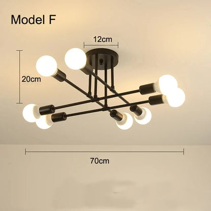 OrbitGlow — Mid-Century Sputnik Ceiling Light