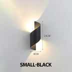TwistGlow — Spiral Outdoor LED Wall Sconce