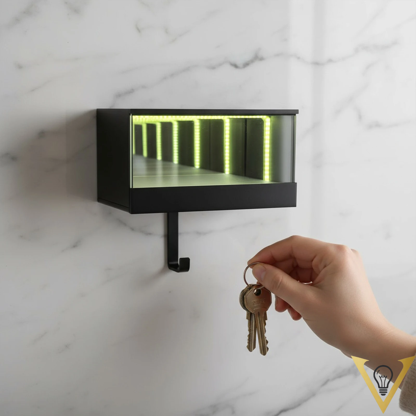 KeyPortal — Infinity Mirror LED Key Holder