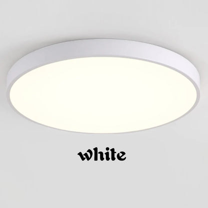 SlimGlow Ultra-Thin LED Ceiling Light — Flush Mount, 3 Colors, Multiple Sizes & Finishes