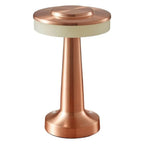Mini Cordless Table Lamp Metal Rechargeable, Gold Touch LED Lamp, 3 Color Dimming, Type-C