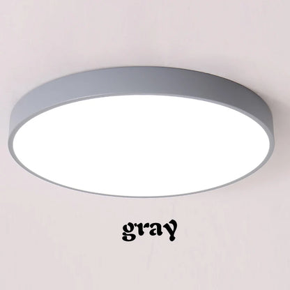 SlimGlow Ultra-Thin LED Ceiling Light — Flush Mount, 3 Colors, Multiple Sizes & Finishes