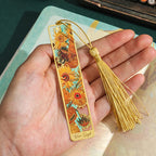 Metal Bookmark with Tassel, Retro Floral Painting Brass Bookmark, Van Gogh Monet Art, Gift for Readers