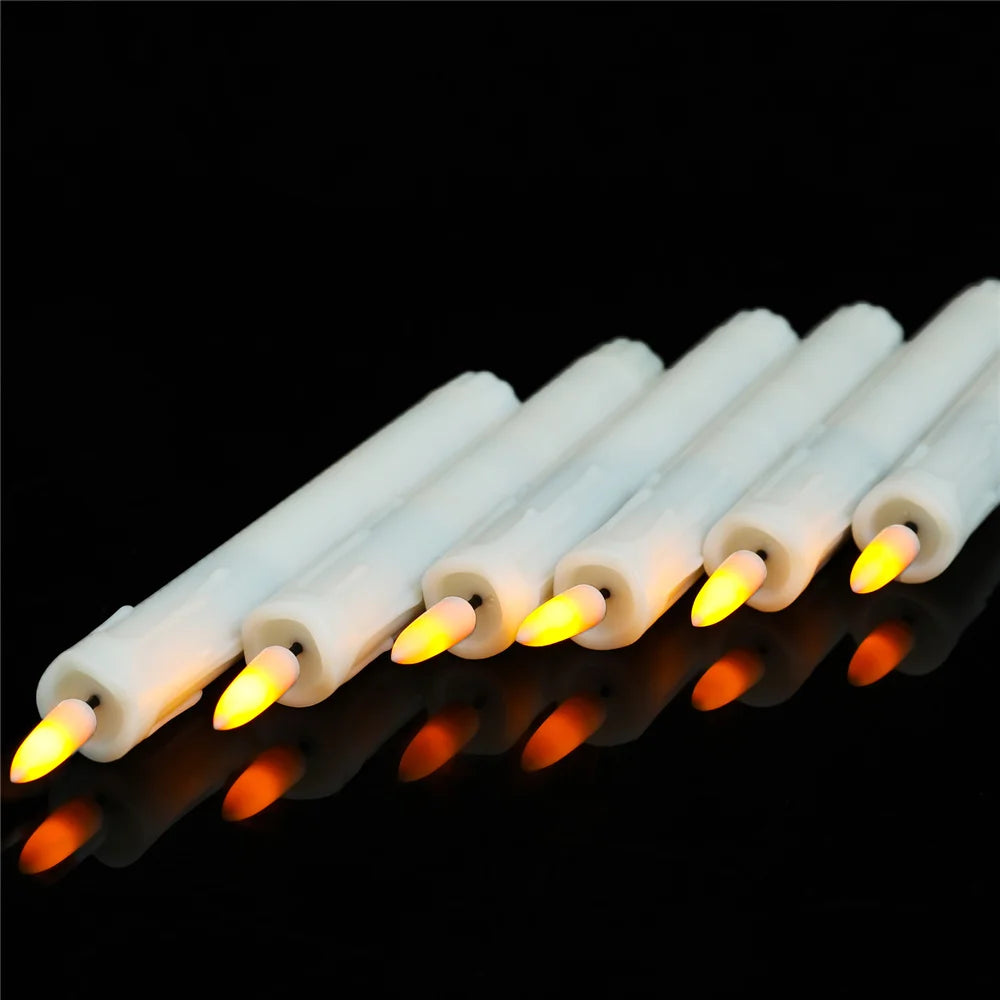 Flameless Taper Candles with Remote, 7 Inch Battery Operated LED Candlesticks, Set of 3, Flickering