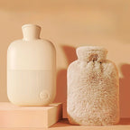 Hot Water Bottle with Soft Cover 1000ml, Non-Slip Grip Hot Water Bag, Leak-Proof