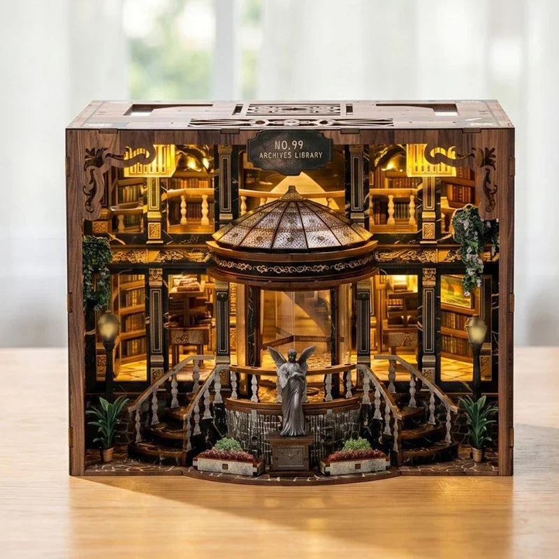 No.99 Archive Library DIY Book Nook Kit with LED Light