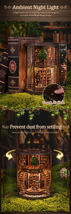 New Figurines Miniatures Wisdom Rings DIY Book Nook Kit