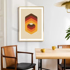 Orange Figures Prints