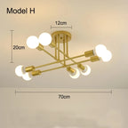 OrbitGlow — Mid-Century Sputnik Ceiling Light