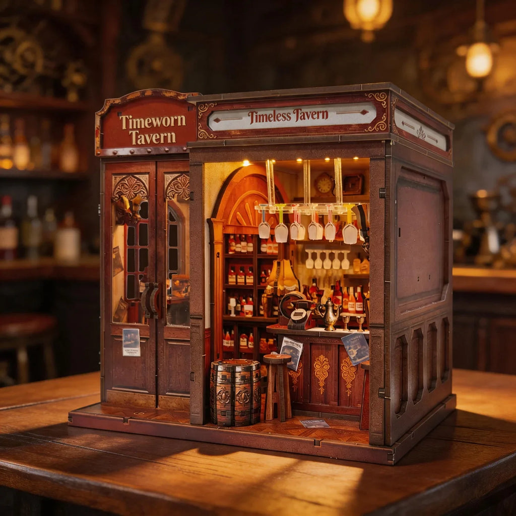Timeworn Tavern DIY Book Nook Kit with Light