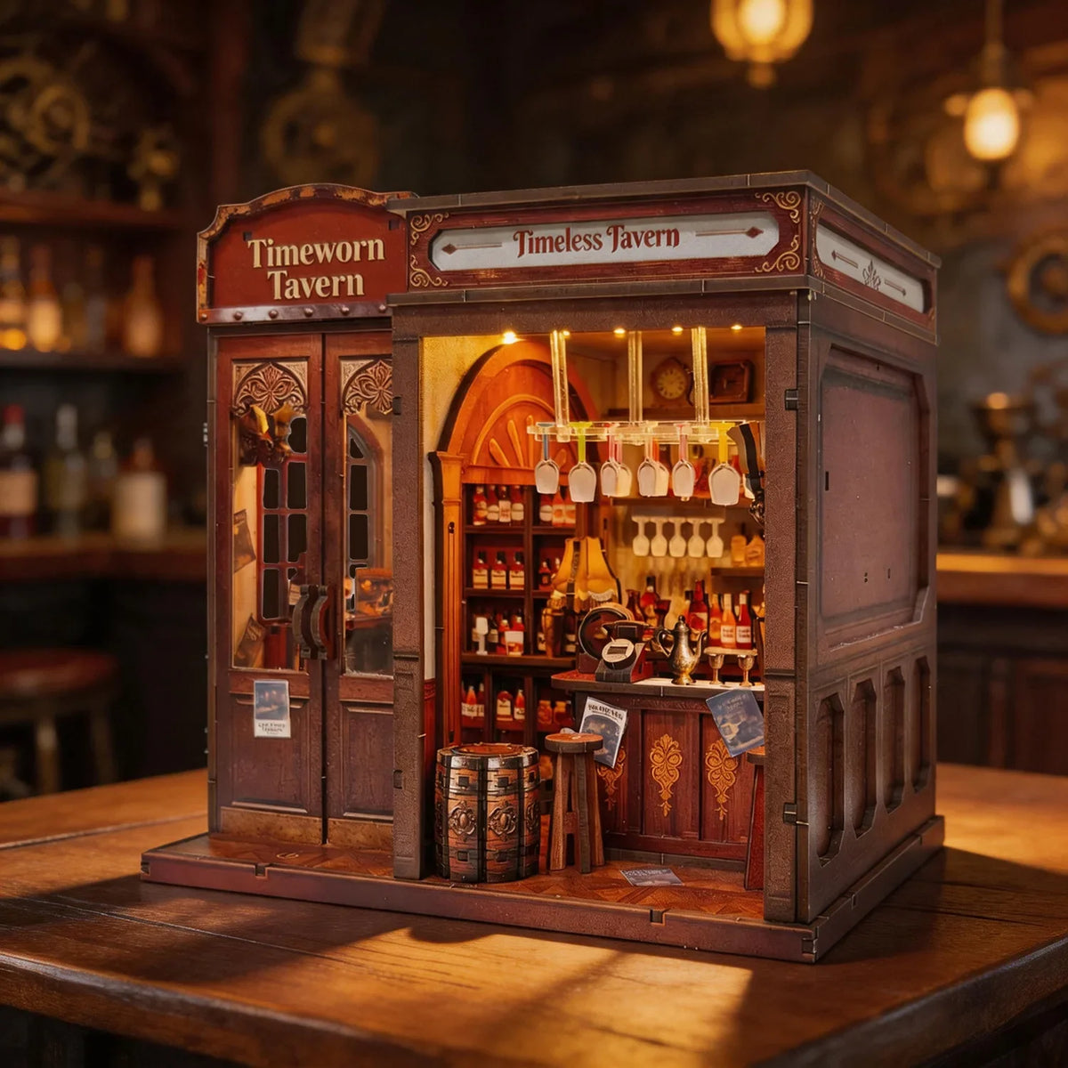 Timeworn Tavern DIY Book Nook Kit with Light