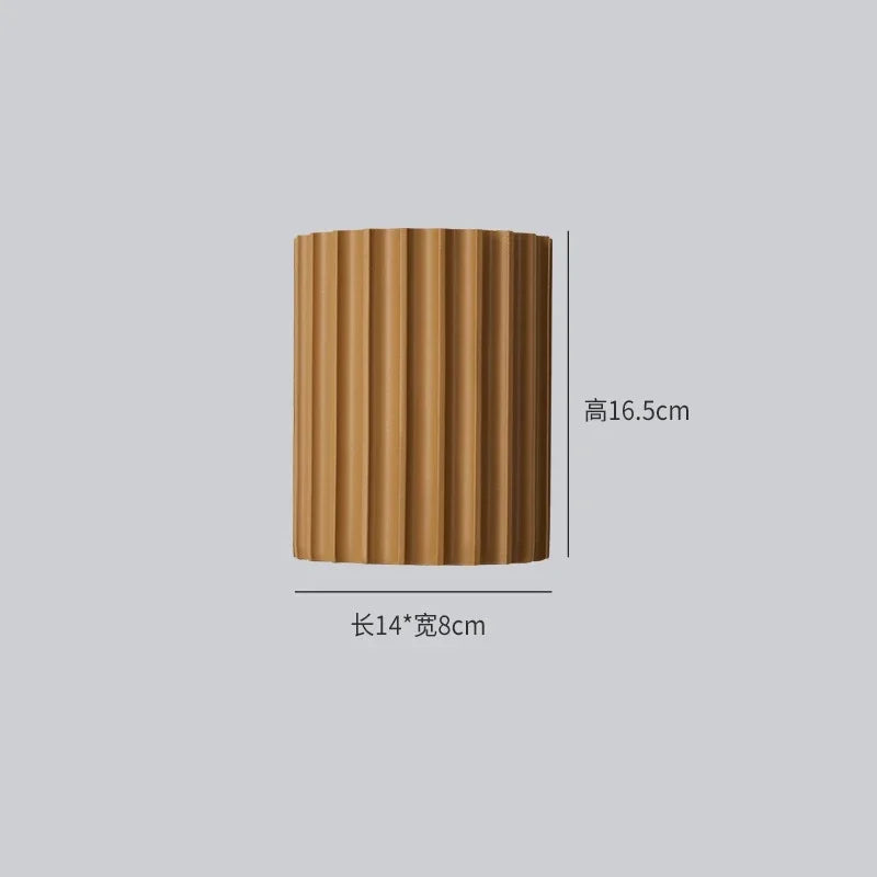 FluteGlow — Fluted Resin Decorative Wall Sconce