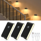 WarmSense Motion Sensor Night Light — Warm White 2700K, Rechargeable, Magnetic Mount, USB-C