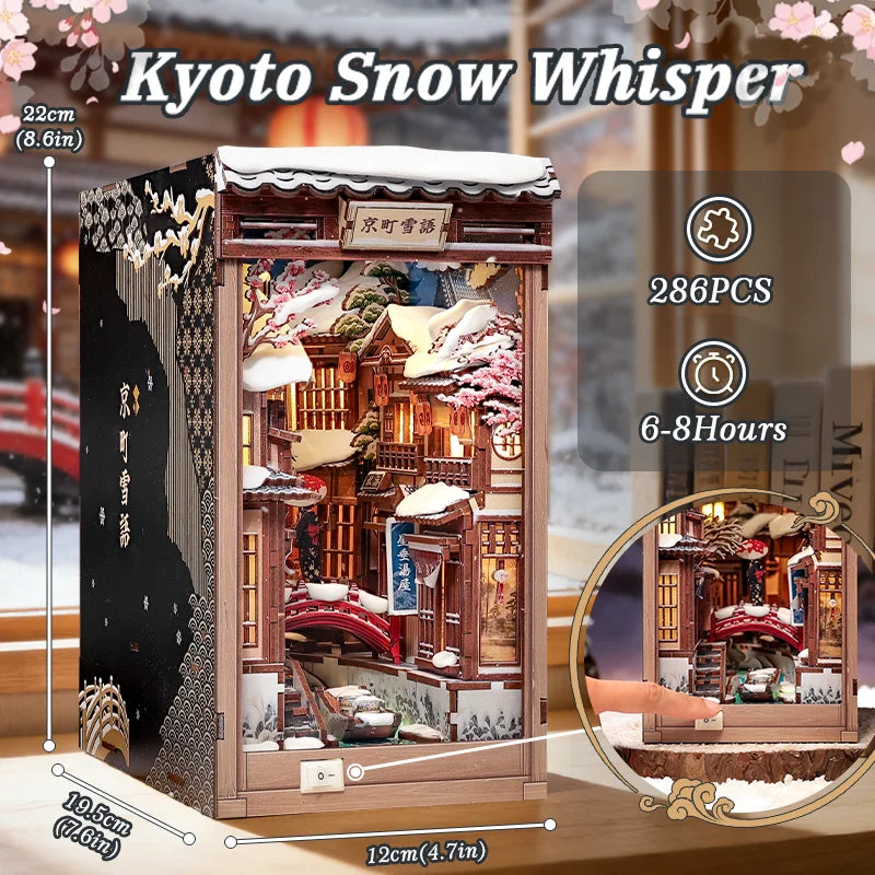 Kyoto Snow Whisper DIY Book Nook Kit