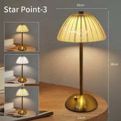 StarGlow Crystal Cordless Table Lamp — Touch Dimmer