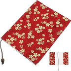 Adjustable Book Cover Fabric A5, Floral Book Sleeve Protector for Paperbacks, Gold Stamped