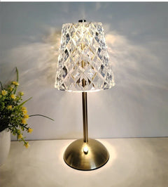 StarGlow Crystal Cordless Table Lamp — Touch Dimmer