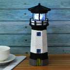 Solar Rotating Lighthouse Resin Garden Sculpture