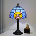 TiffanyCat Stained Glass Table Lamp — Vintage Cat Decor