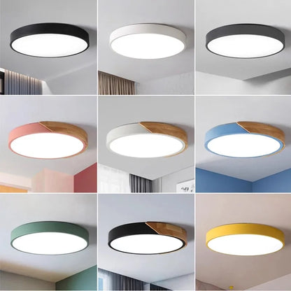 SlimGlow Ultra-Thin LED Ceiling Light — Flush Mount, 3 Colors, Multiple Sizes & Finishes