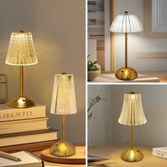 StarGlow Crystal Cordless Table Lamp — Touch Dimmer
