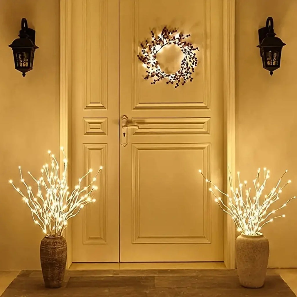 Lighted Birch Branches Battery Operated, 20 LED Warm White Twig Lights for Vase, Christmas & Home Decor