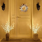 Lighted Birch Branches Battery Operated, 20 LED Warm White Twig Lights for Vase, Christmas & Home Decor