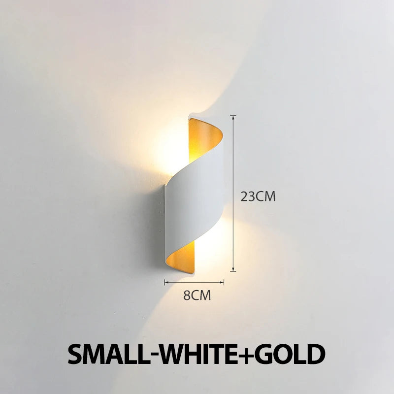TwistGlow — Spiral Outdoor LED Wall Sconce