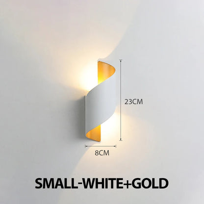 TwistGlow — Spiral Outdoor LED Wall Sconce
